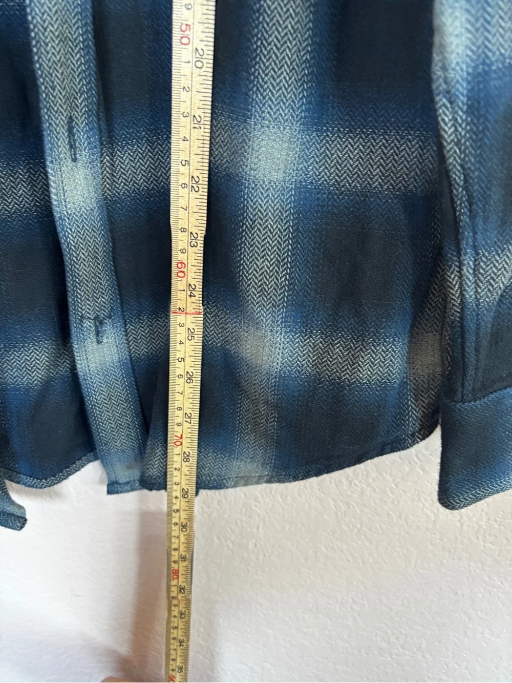 Banana Republic Blue Plaid Shirt size M